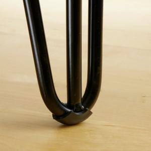 28 in. Black Matte Steel Hairpin Table Legs (4-Pack) - Hercitys
