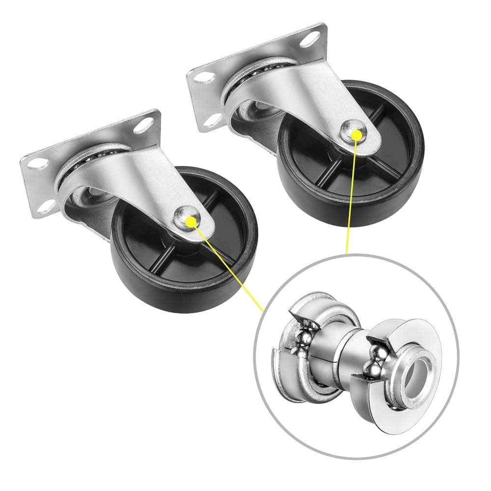 55 Gal. Metal Wheeled Heavy Duty Drum Dolly (4-Pack) - Hercitys