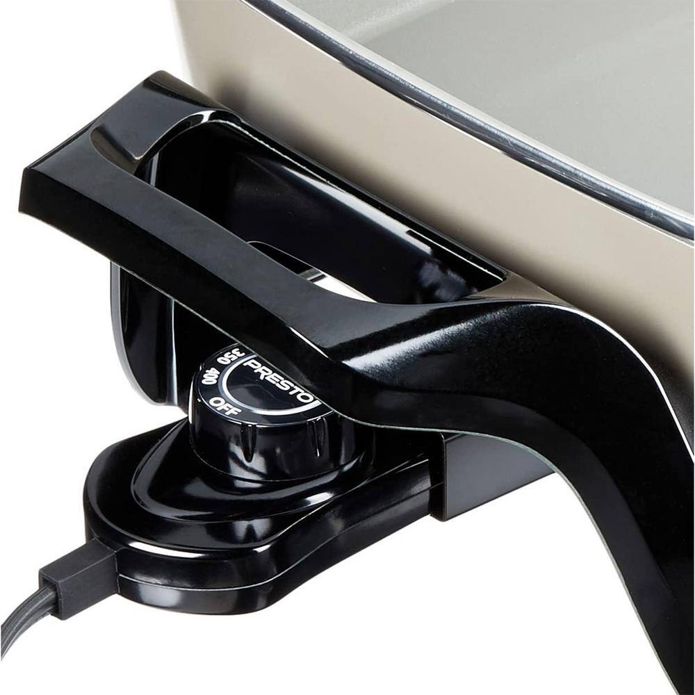 16 in. Ceramic Non-Stick Electric Skillet in Gray with Lid, 120-Volt 1500-Watts, Easy to Clean - Hercitys