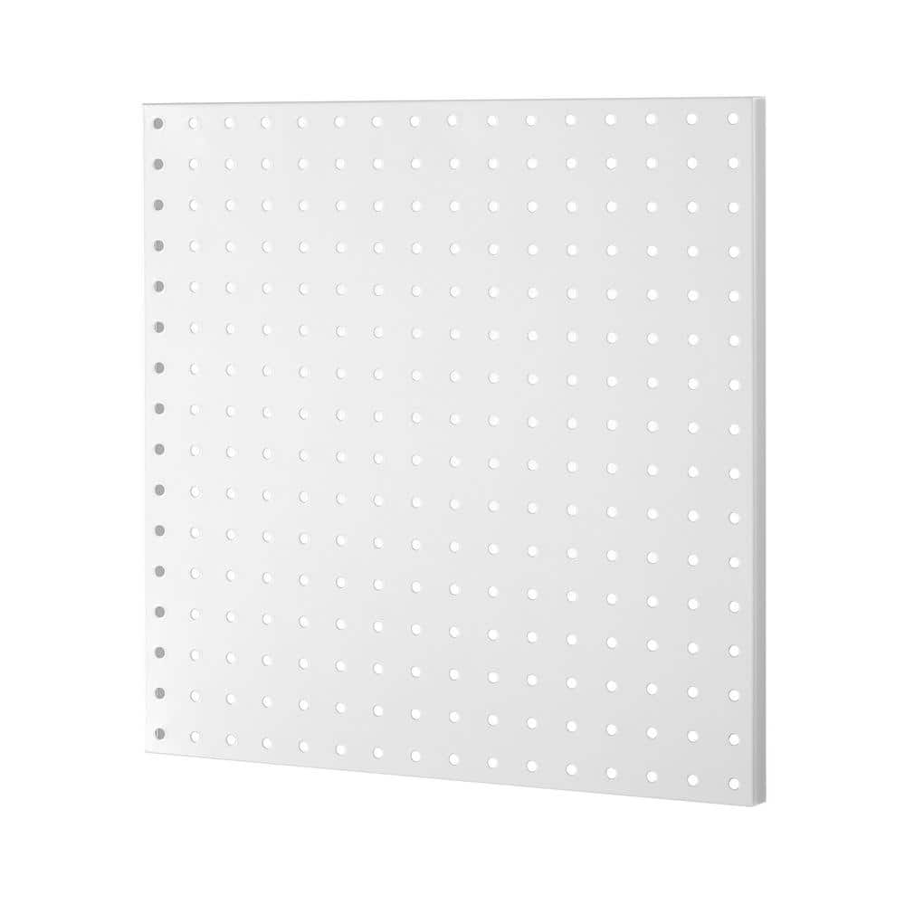 16 in. x 16 in. Heavy-Duty Steel Pegboards Mounting Hardware Included in White (4-Pack) - Hercitys