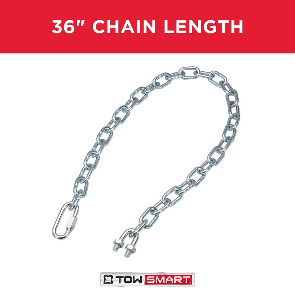 36 in. Towing Safety Chain with U-Bolt and Quick Link 5000 lbs. - Hercitys