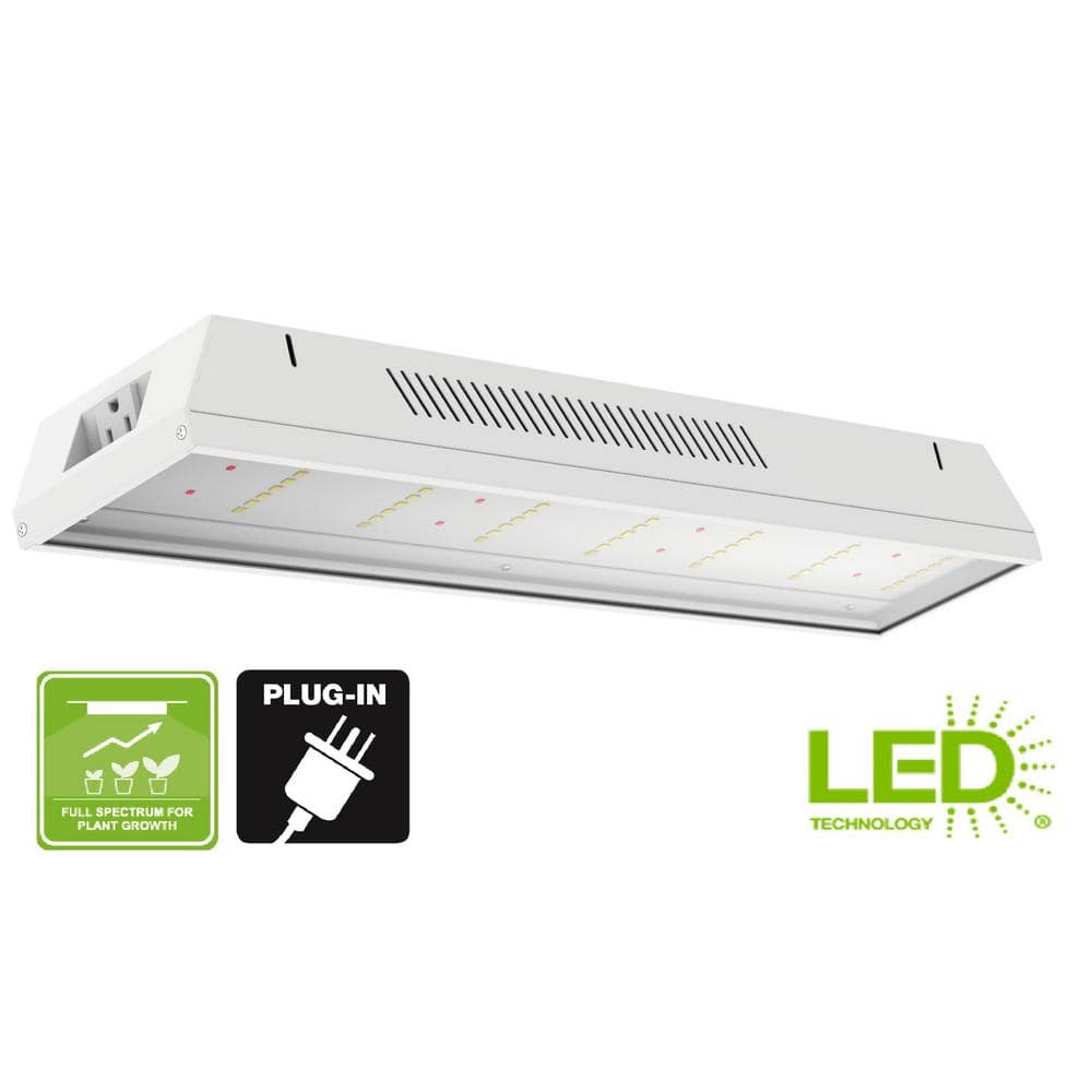 2 ft. 100-Watt White Full Spectrum LED Linkable Plant Grow Light Daylight - Hercitys