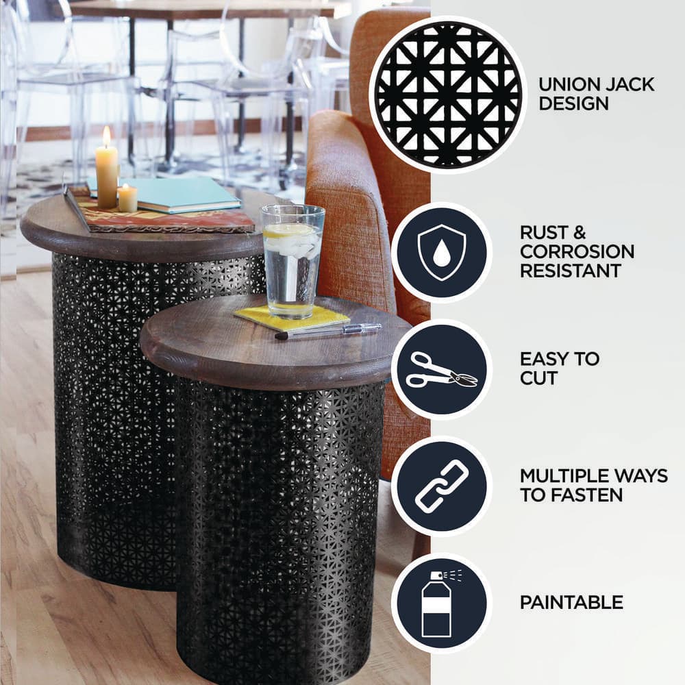 1 ft. x 2 ft. Union Jack Aluminum Sheet in Graphite - Hercitys