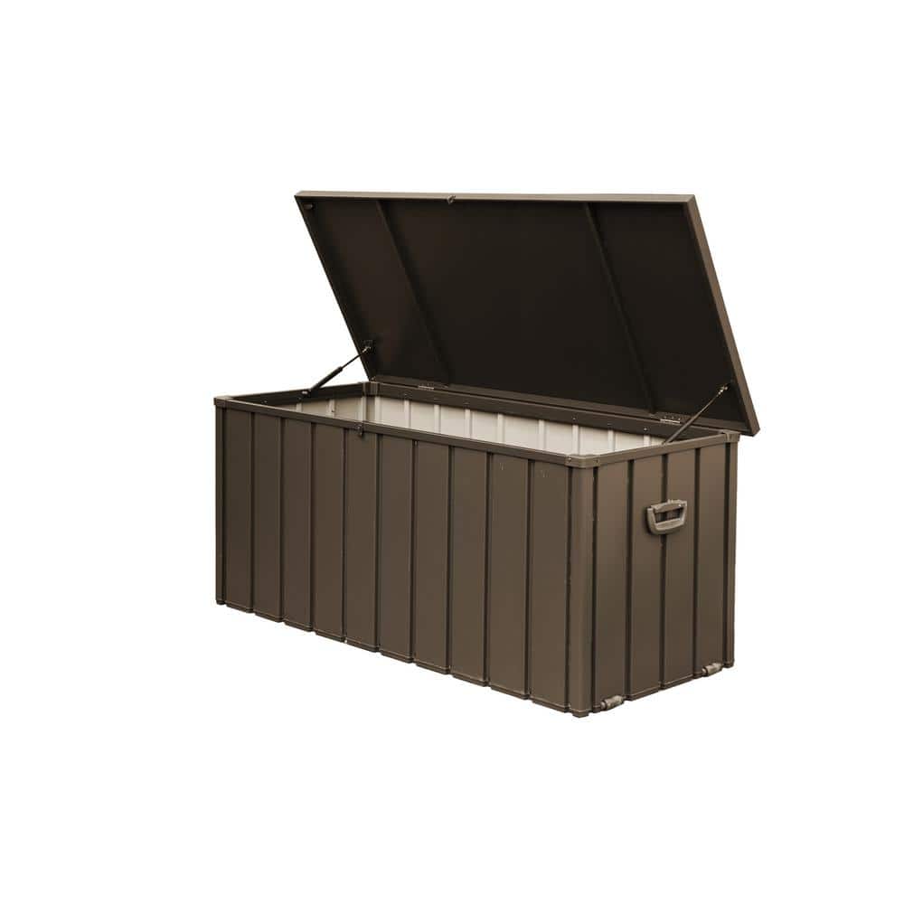 150 Gal. Deck Box for Outside Cushions, Lockable Waterproof Outdoor Storage Throw Pillows, Garden Tools - Hercitys
