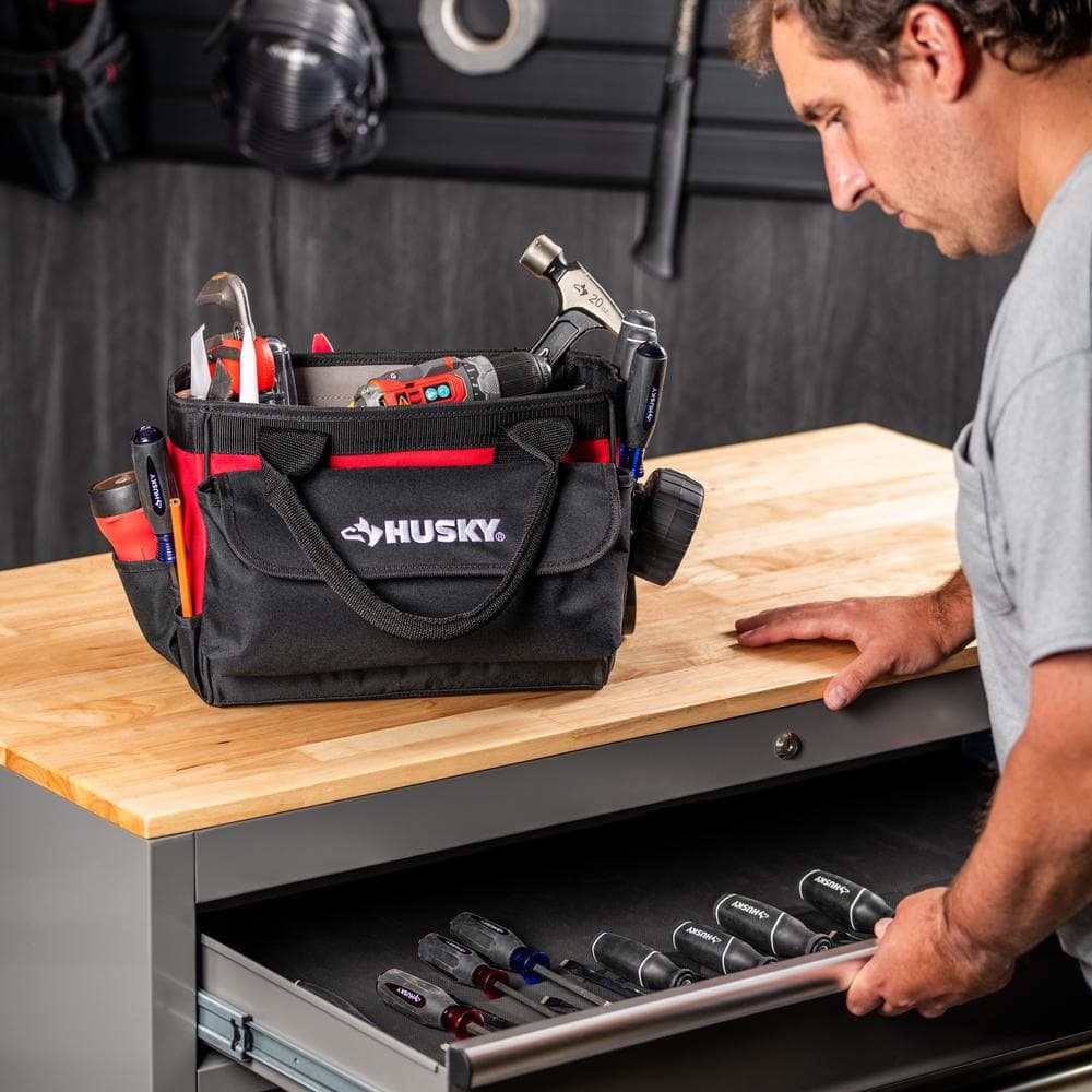 14 in. Open Tool Bag with 15 Pockets - Hercitys