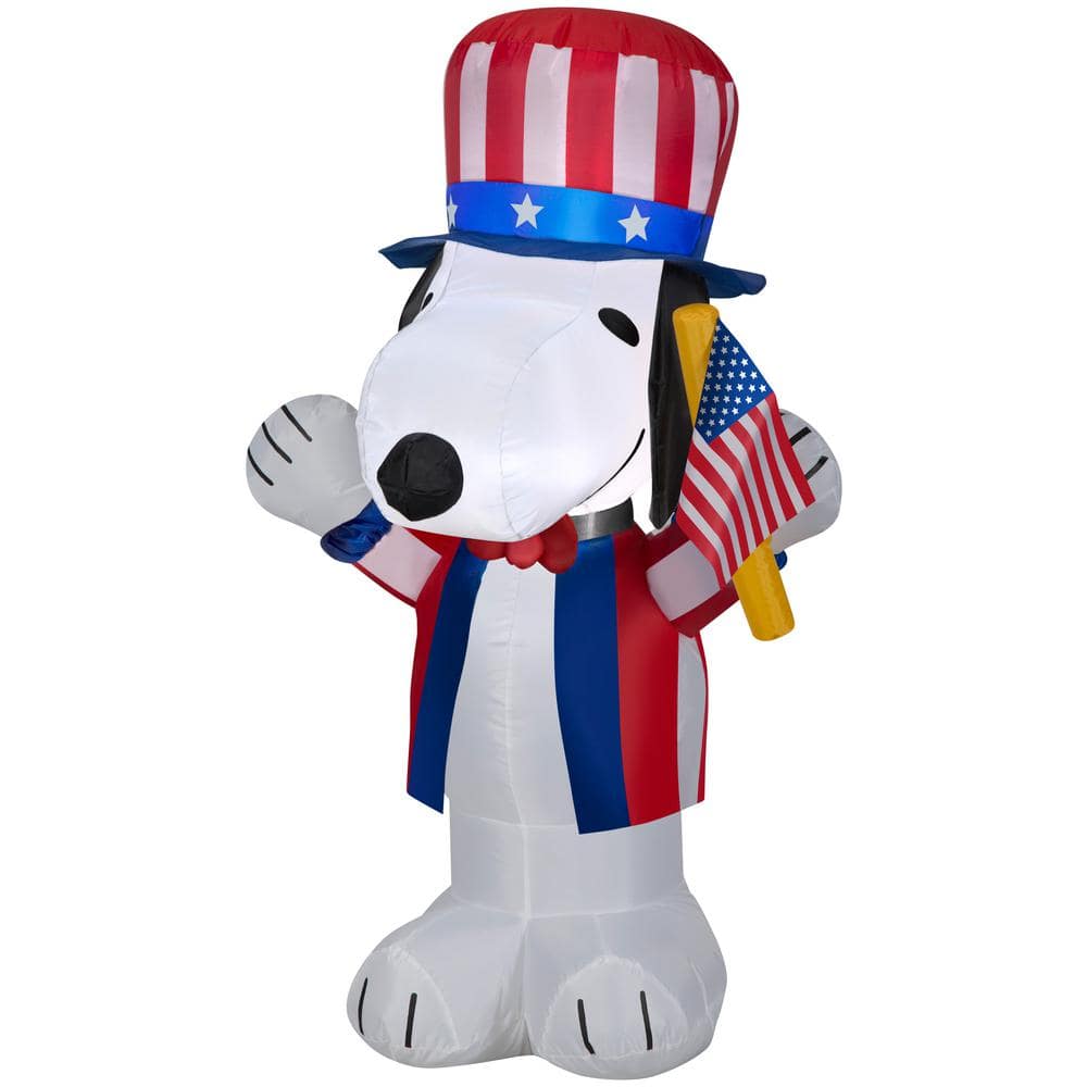3.5 ft. Tall Airblown Patriotic Snoopy - Hercitys