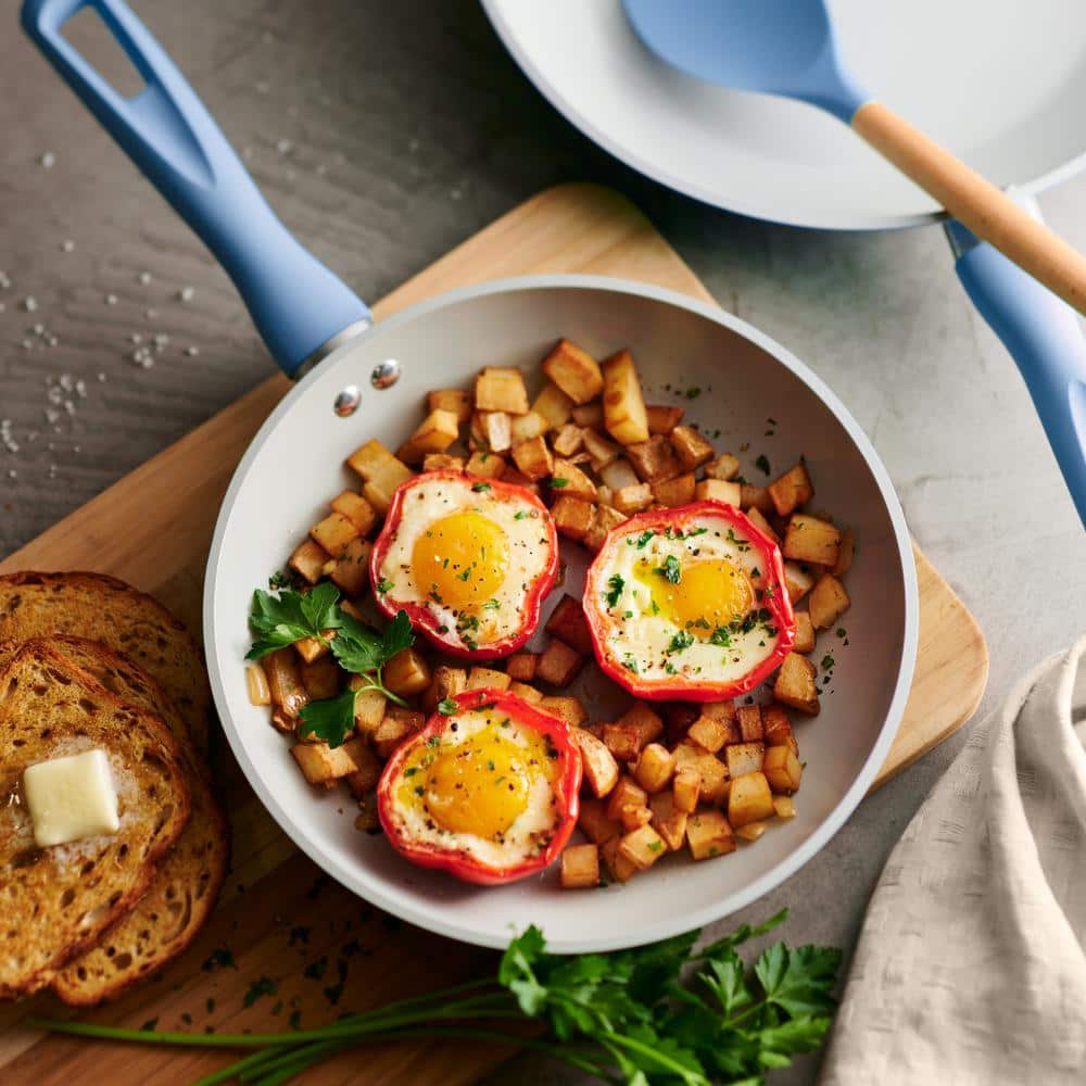 2-Piece Blue Aluminum Induction Frying Pan Set - Hercitys