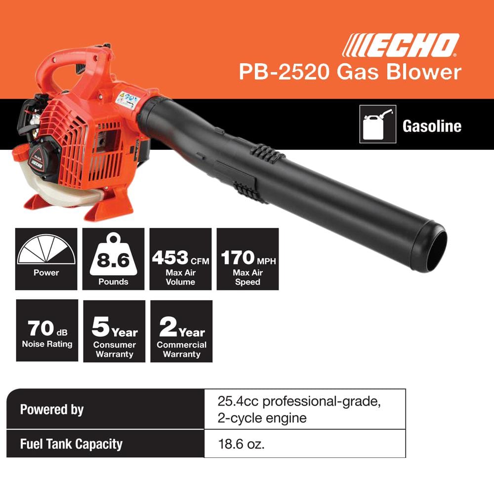170 MPH 453 CFM 25.4 cc Gas 2-Stroke Handheld Leaf Blower - Hercitys