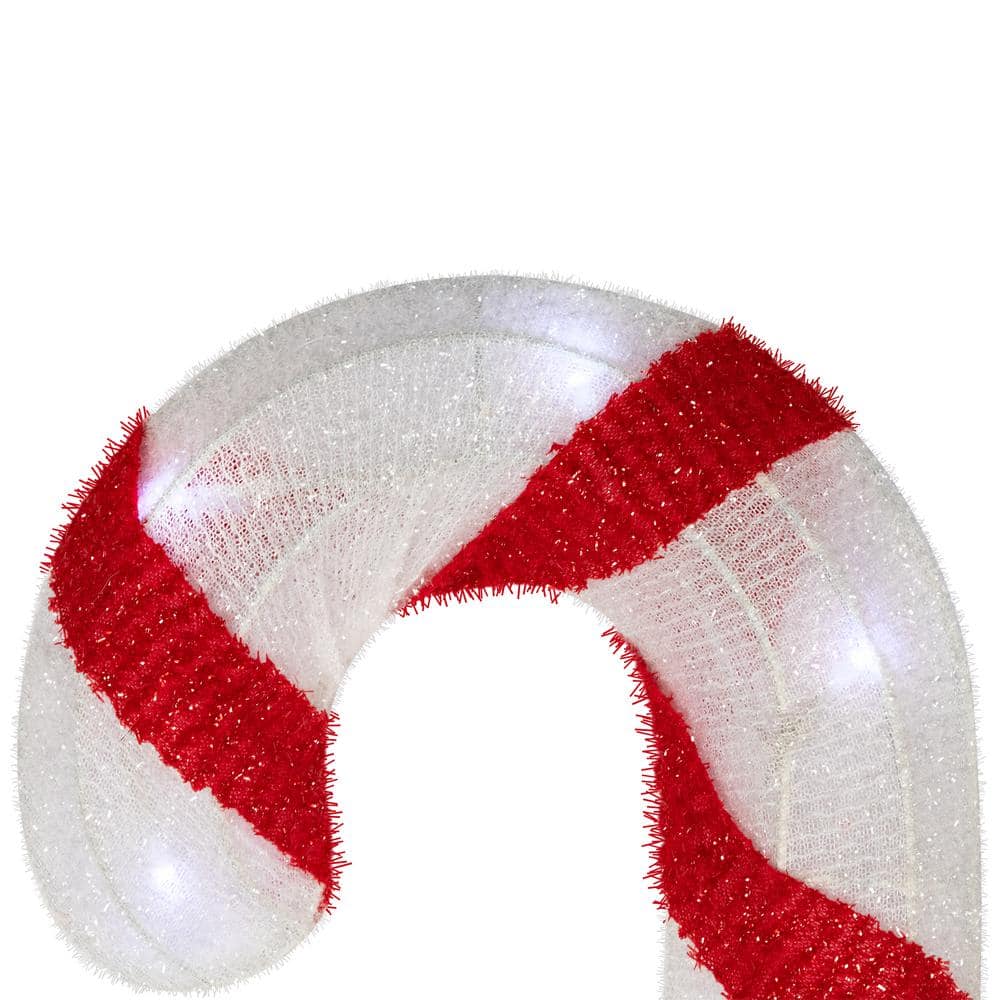 20 in. Lighted Candy Cane Christmas Pathway Lights Lawn Stakes (Set of 3) - Hercitys