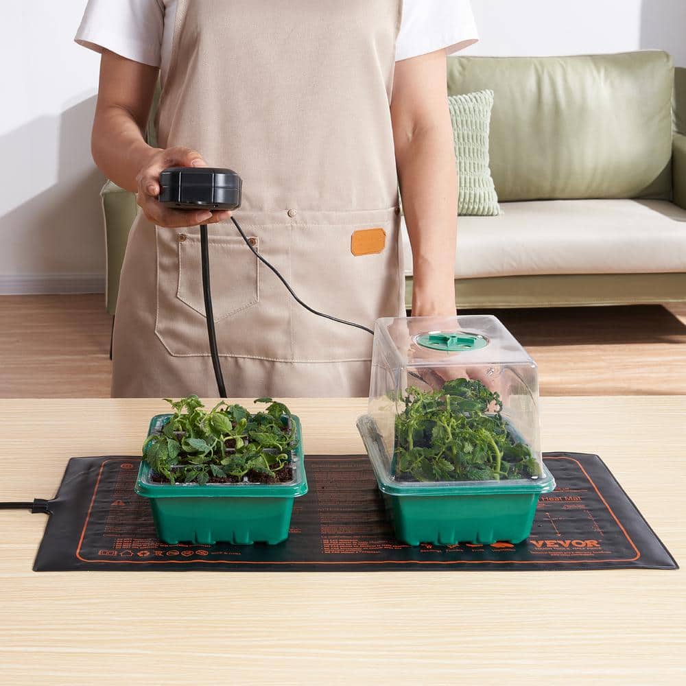 10 in. x 20.75 in. Seedling Mat with Thermostat Heat Mats (1-Pack) MET-Certified Waterproof Heating Pad - Hercitys