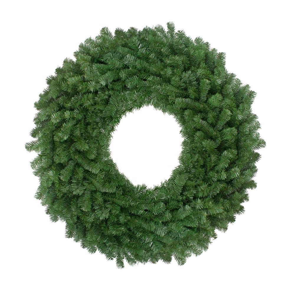 48 in. Green Unlit Deluxe Windsor Pine Artificial Christmas Wreath - Hercitys