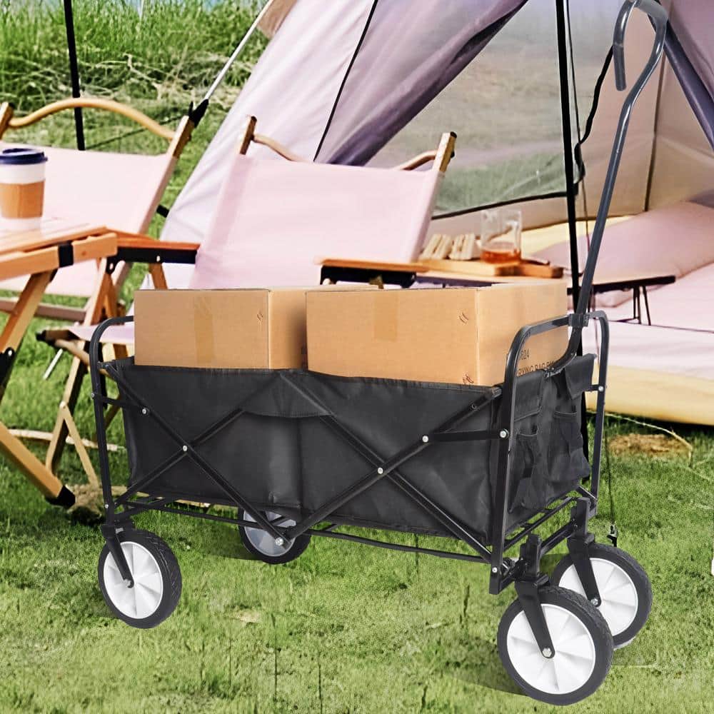 3 cu. ft. Fabric Garden Cart in Black - Hercitys