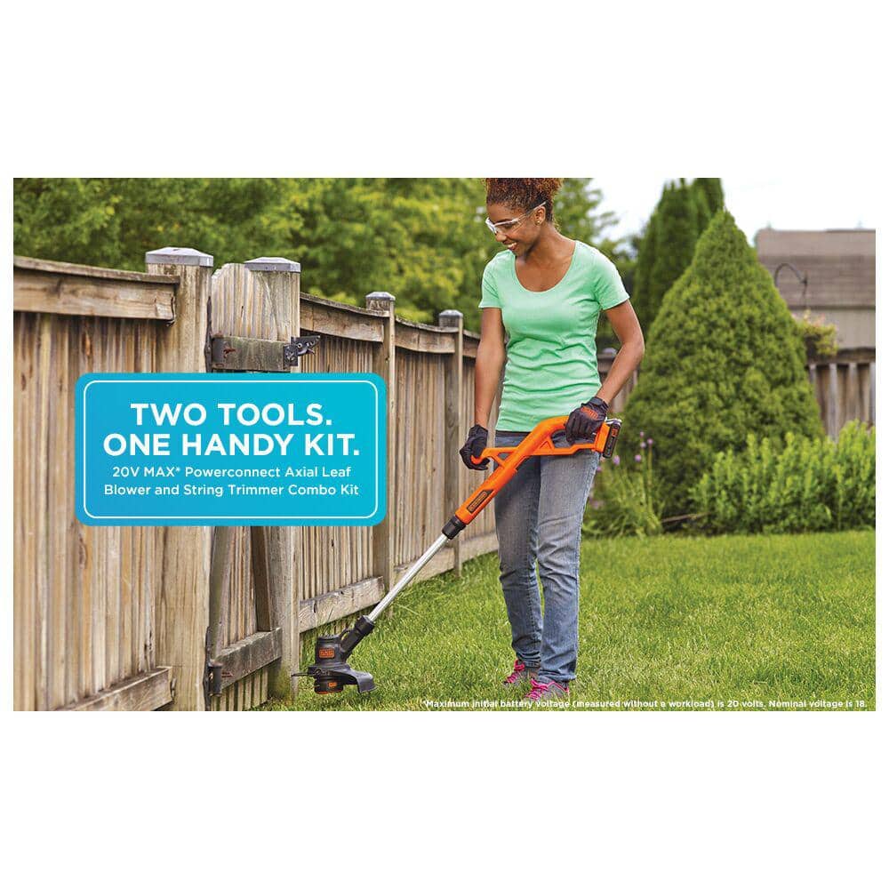 20V MAX Lithium-Ion String Trimmer and Blower Combo Kit with (2) 2.0 Ah Batteries and Charger - Hercitys