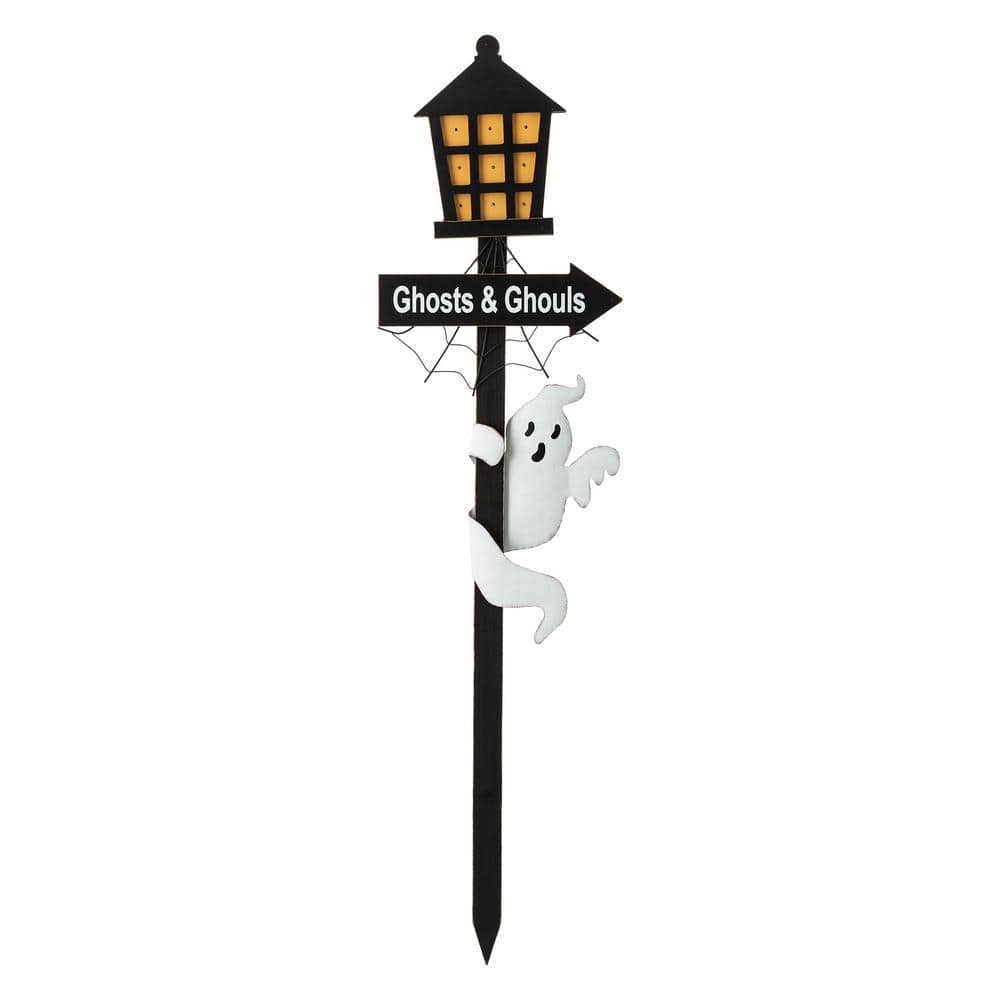 42 in. H Lighted Halloween Wooden Haunted House Yard Stake - Hercitys