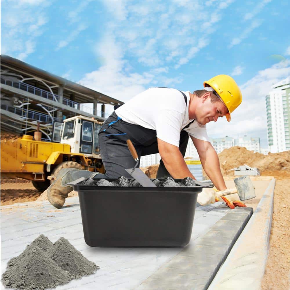 15 in. Black Plastic Multi-Purpose Utility Tub Box (6-Pack) - Hercitys