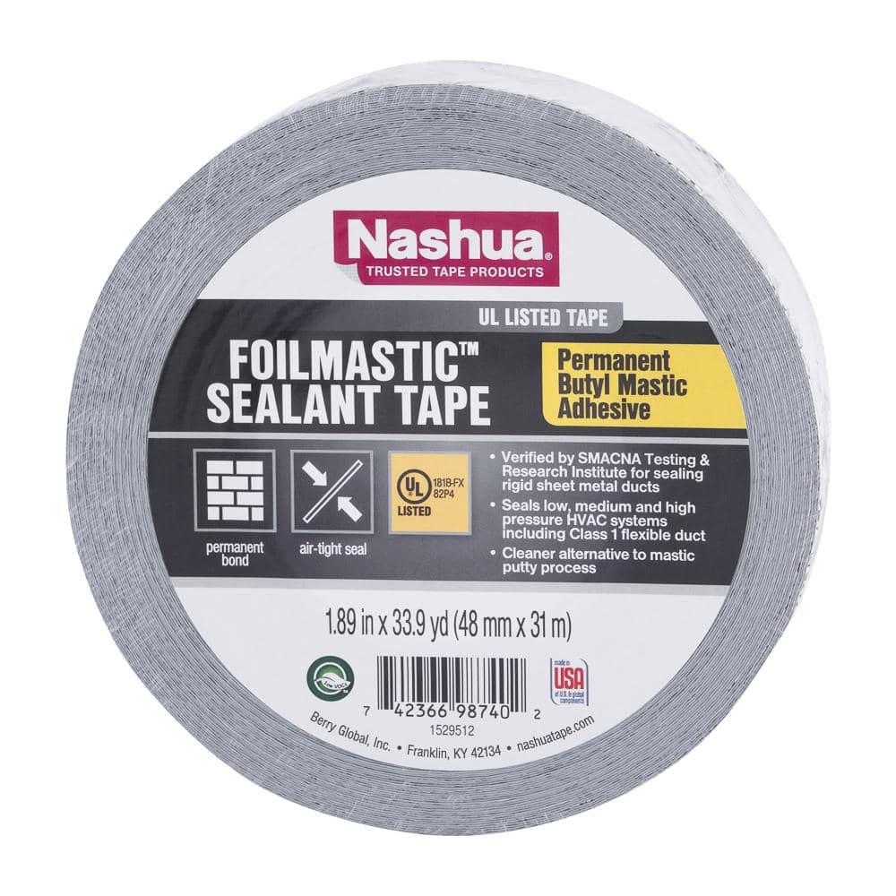 1.89 in. x 33.9 yd. Foilmastic Sealant Duct Tape - Hercitys