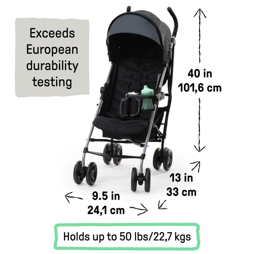 3 Dlite Convenience Stroller, Light-weight Travel Stroller, Gray-Age 6-Months Up to 50 lbs. - Hercitys