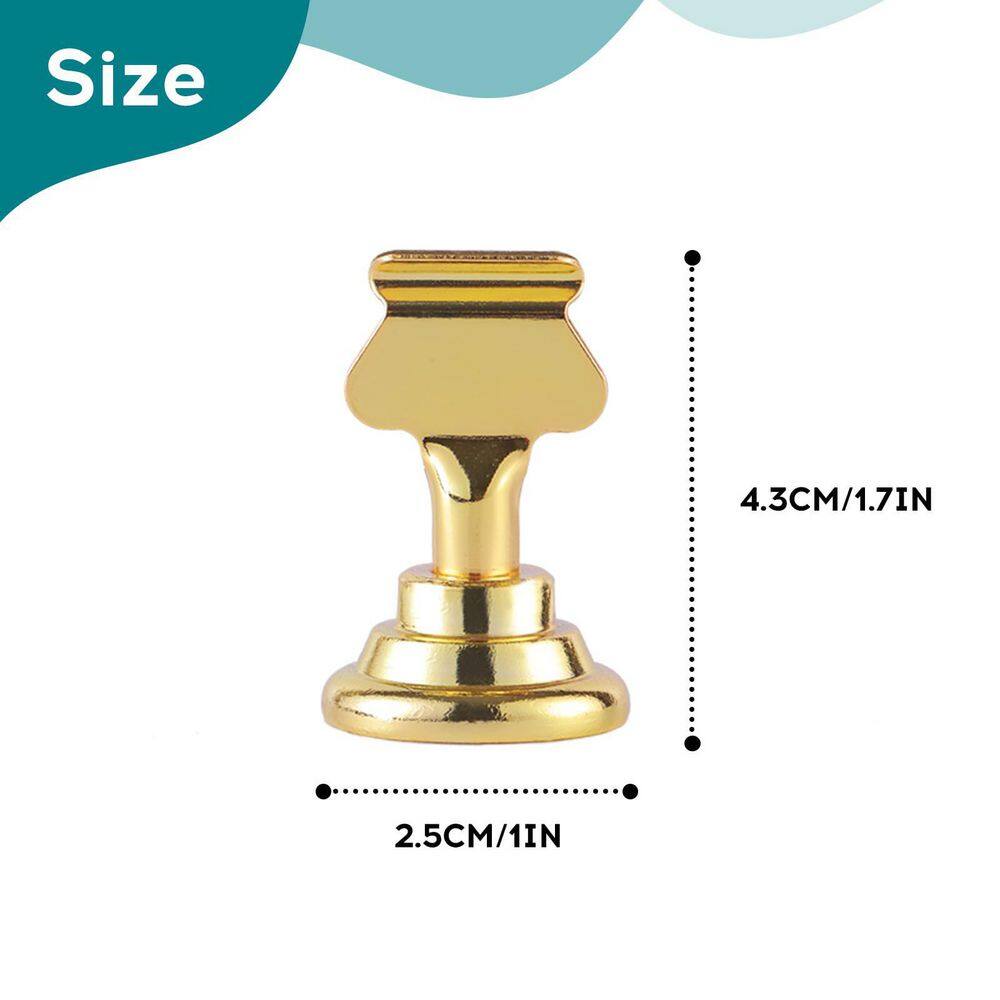 1 in. W x 1.7 in H Gold Solid Stainless Steel Card Place Holder (Set of 16) - Hercitys