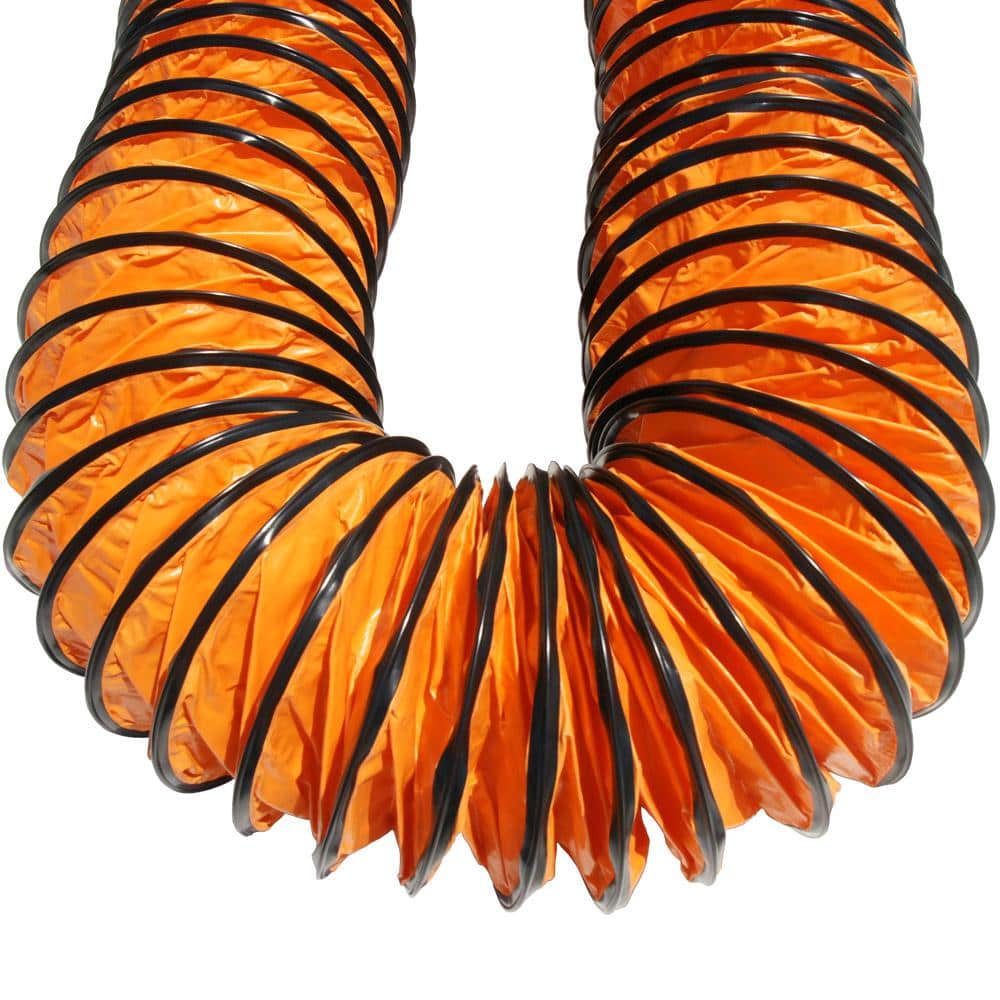 16 in. D x 25 ft. Air Ventilator Orange Coil – Flexible Ducting – Orange - Hercitys