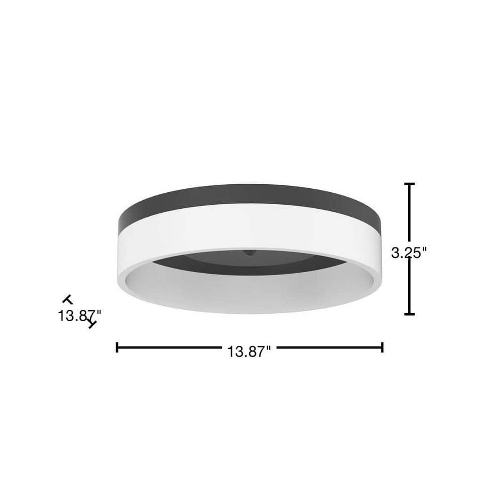 13.80 in. Black LED Flush Mount - Hercitys