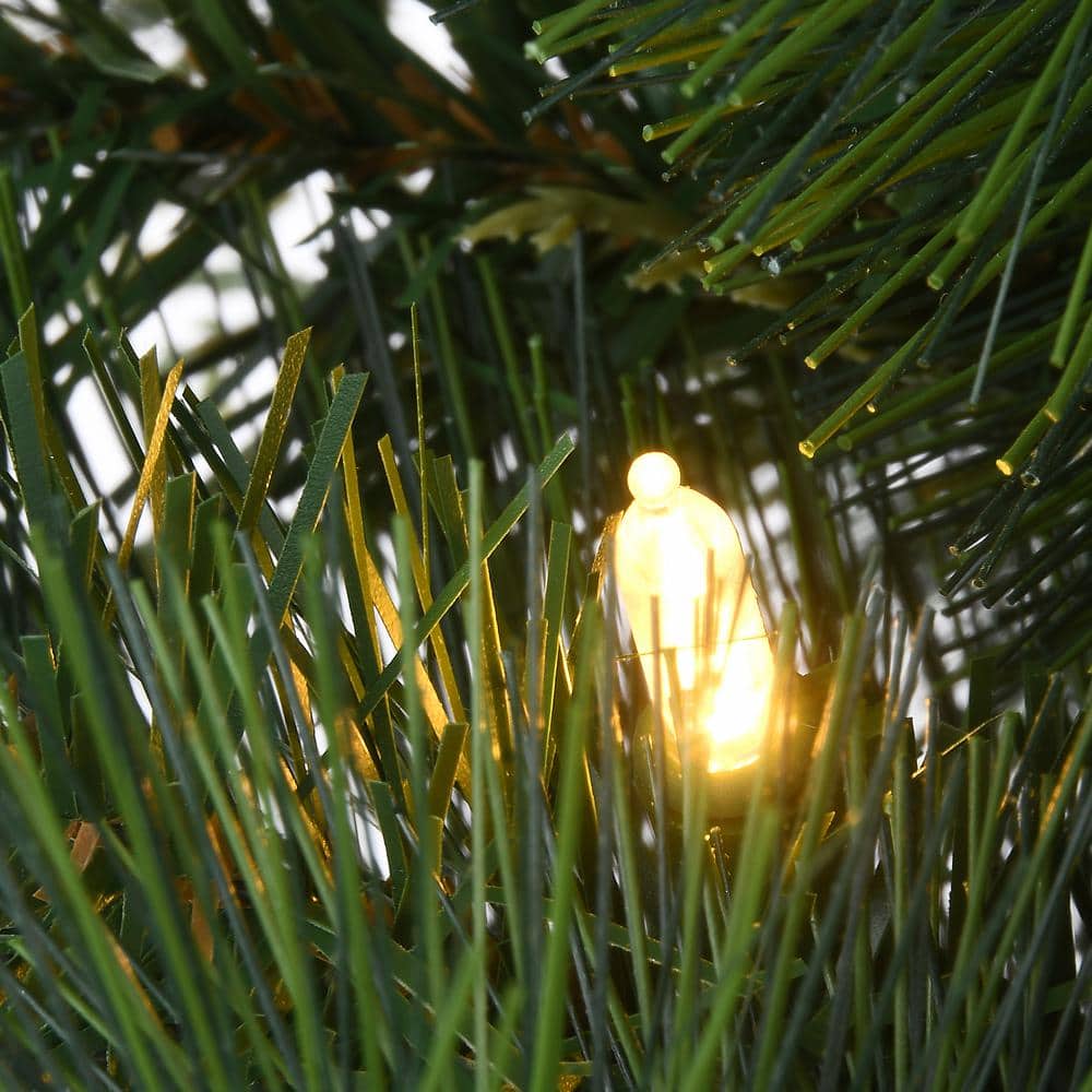 5 ft. Buzzard Pine Entrance Artificial Christmas Tree with LED Lights - Hercitys