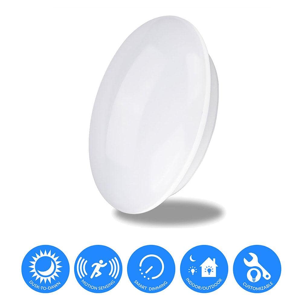 360° Pure White LED Built-In Doppler Motion Sensing Technology Light with Energy Savings and Multi-Smart Features - Hercitys