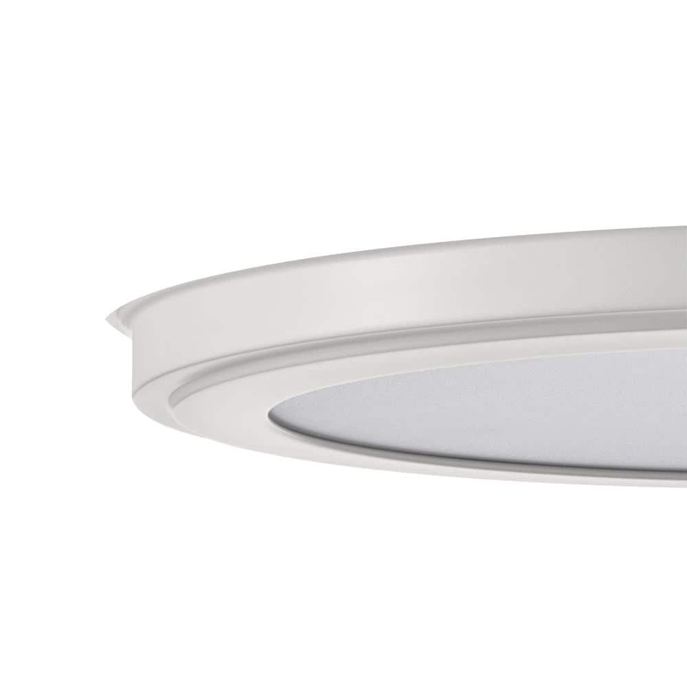 15 in. Matte White 5-CCT LED Round Flush Mount, Low Profile Ceiling Light (2-Pack) - Hercitys