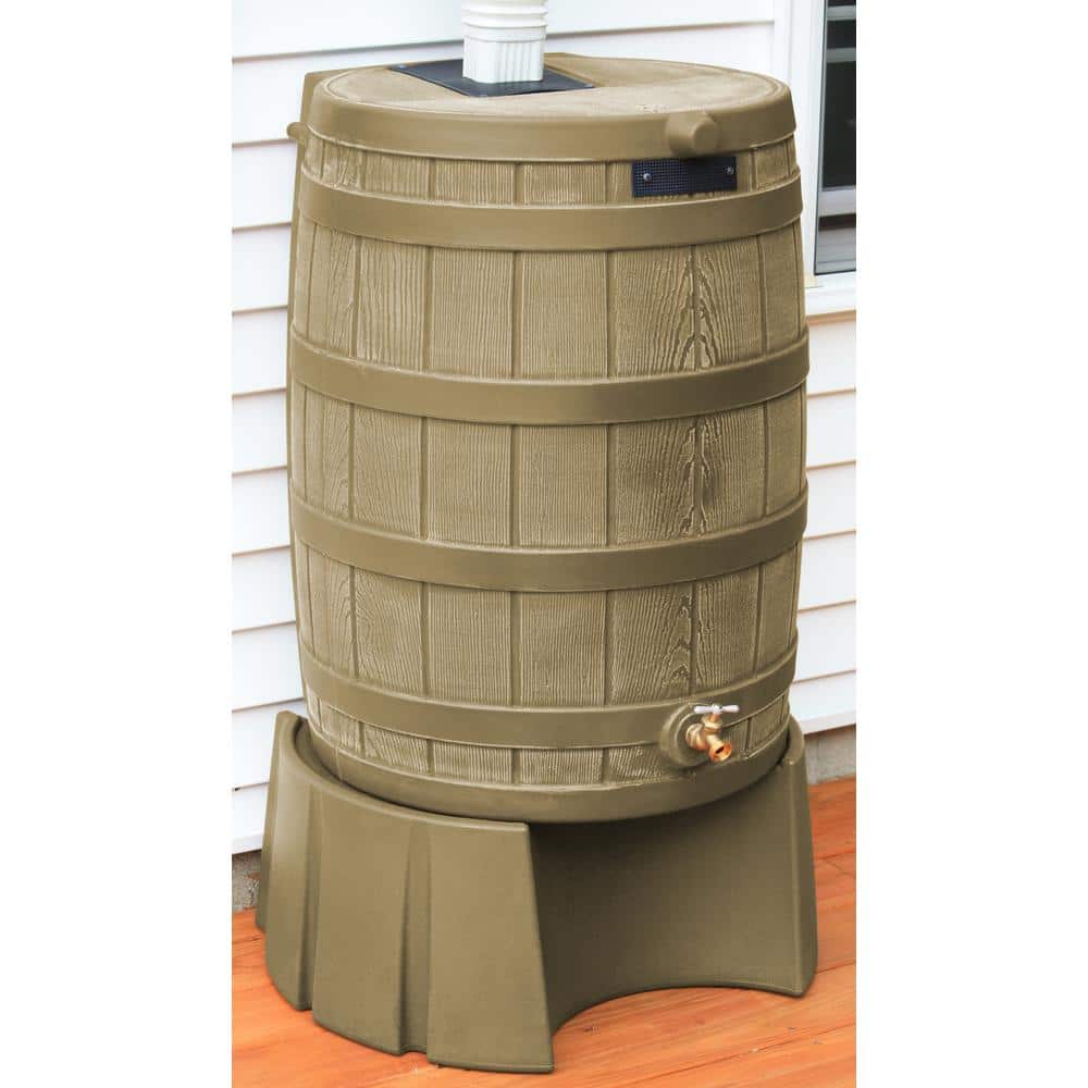 50 Gal. Khaki Rain Barrel Stand - Hercitys