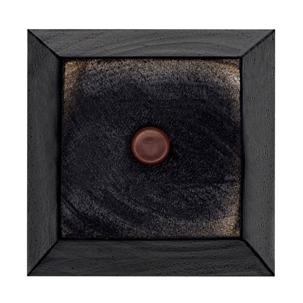 2 in. x 3-7/8 in. Stained Espresso Solid Hardwood Square Bun Foot (4-Pack) - Hercitys