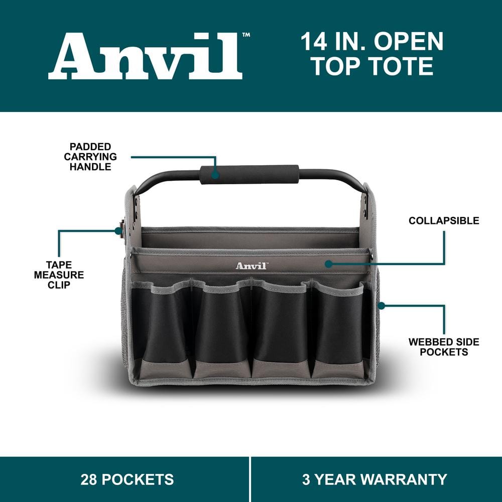 14 in. Open Top Tote - Hercitys