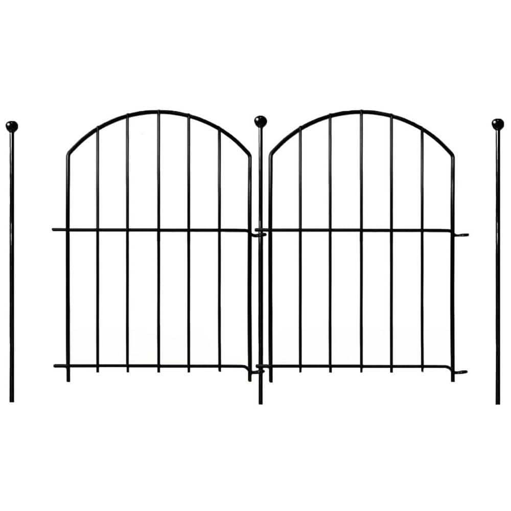 21 in. Rustproof Metal Garden Fence 18 Pack Decorative Animal Barrier Arched Flower Bed Edging Ornamental Wire Border - Hercitys