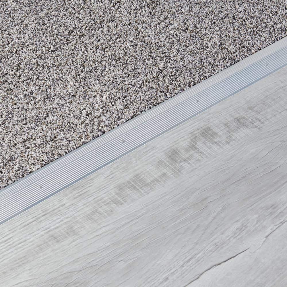 2″X 36″ SILVER ALUMINUM CARPET TRIM W/SCREW NAILS - Hercitys