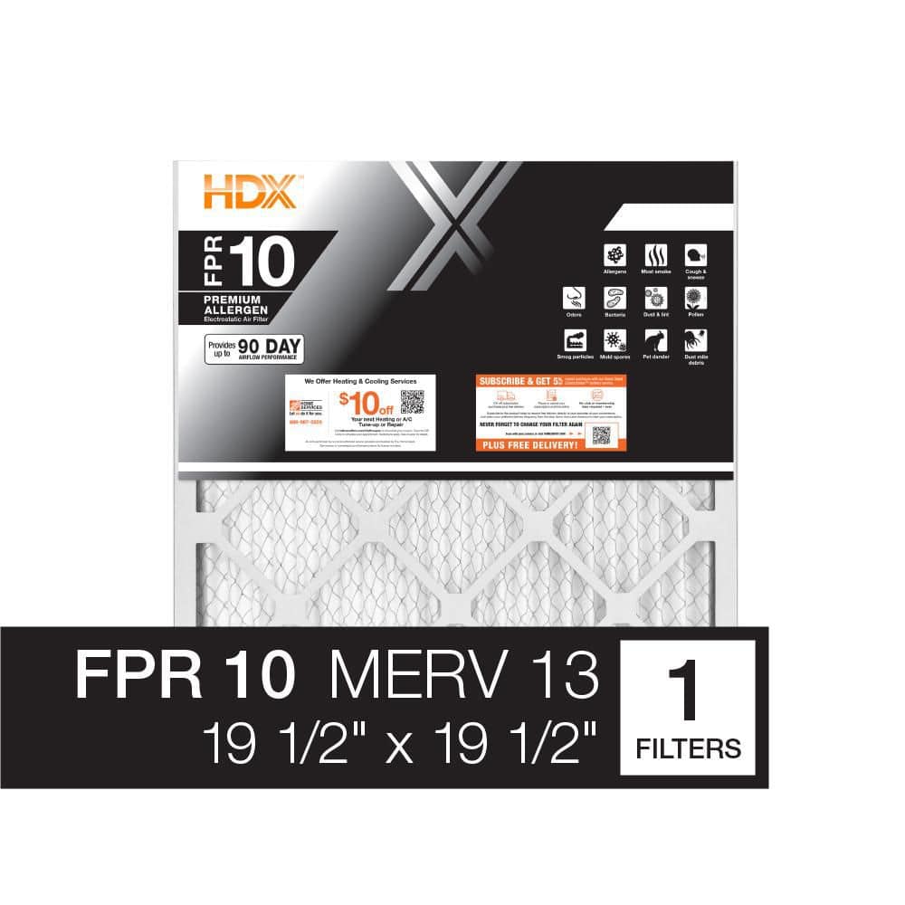 19.5 in. x 19.5 in. x 1 in. Premium Pleated Air Filter FPR-10, MERV-13 - Hercitys