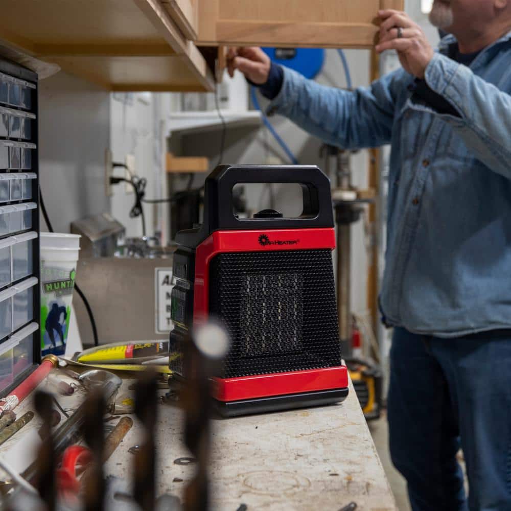 1,500-Watt 11.6 in. Portable Ceramic Forced Air Electric Indoor Heater - Hercitys