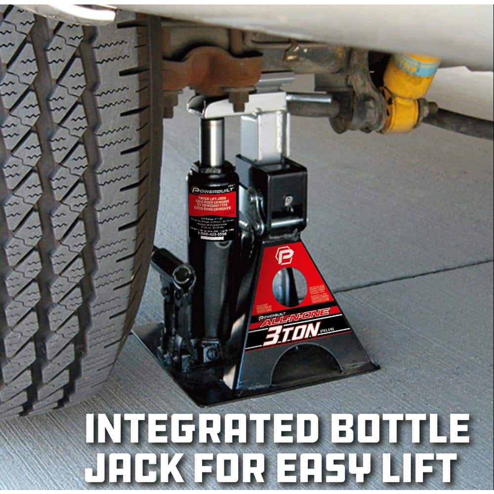 3-Ton All-in-One Bottle Jack/Jack Stand - Hercitys