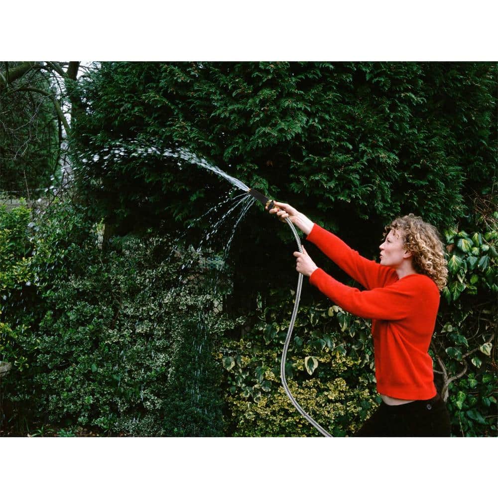 3/8 in. Dia. x 50 ft. Heavy Duty Stainless Steel Water Garden Hose Collapsible Hose no Kink Explosion - Hercitys