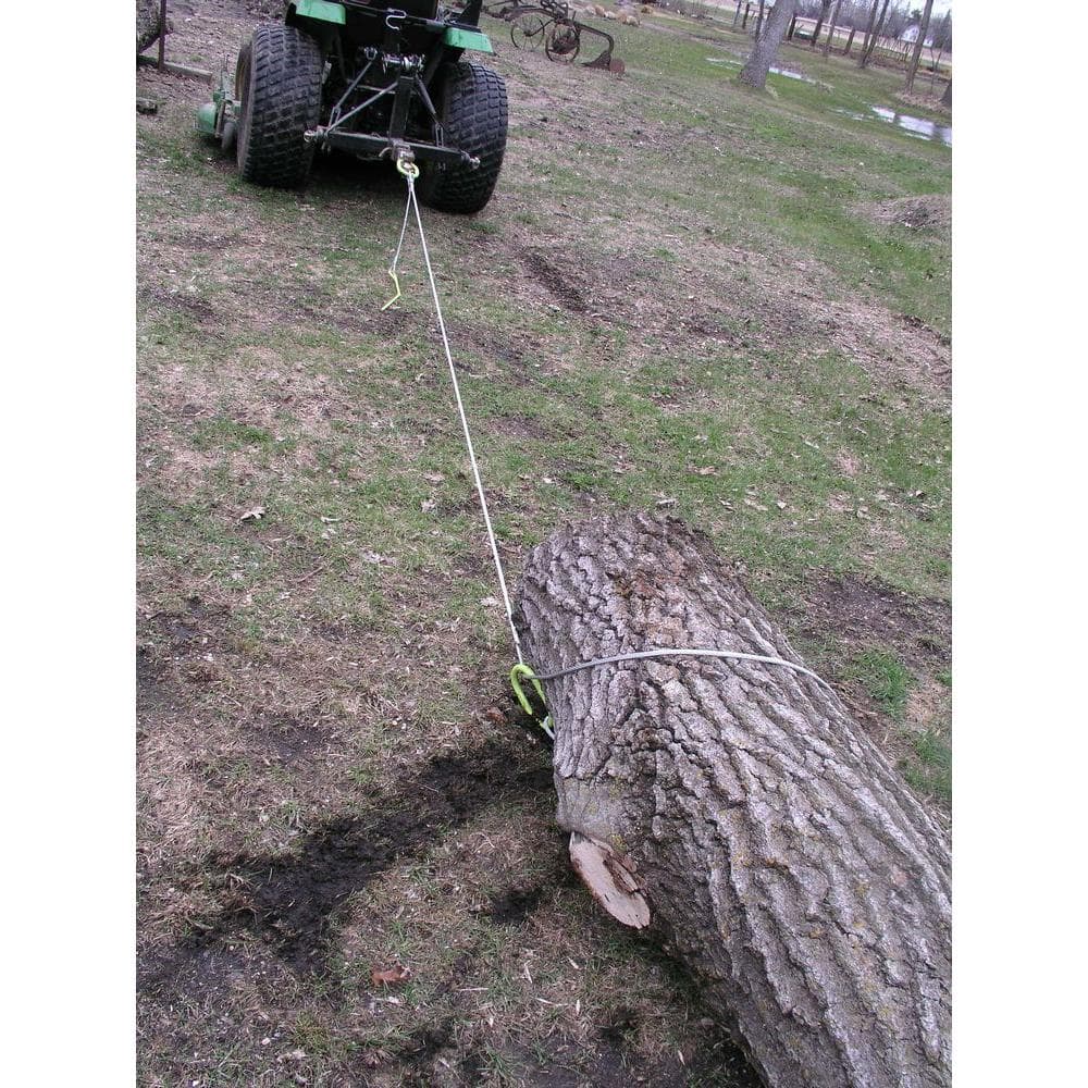 15 ft. Log Choker Cable with Tow Rings for ATVs and UTVs and Lawn Tractors - Hercitys