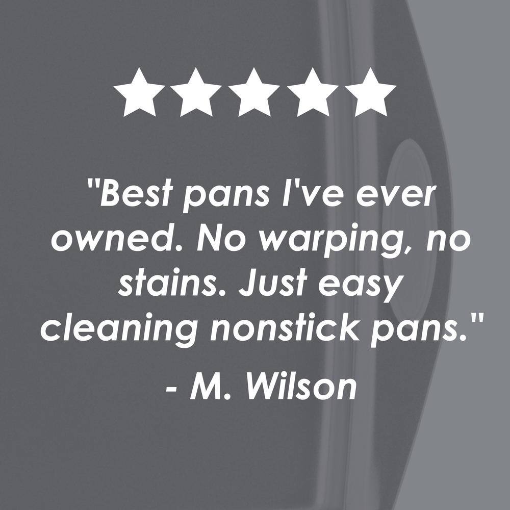 3-Piece Gray Bakeware Nonstick Cookie Pan Set with Sea Salt Gray Silicone Grips - Hercitys