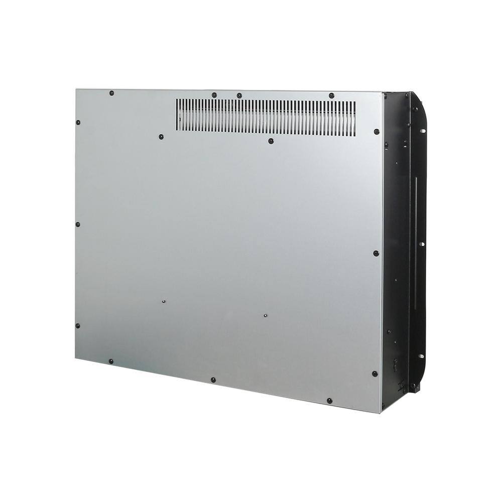 24 in. Wall Mount Electric Fireplace Insert in Black with Tempered Glass, Remote Control, Timer - Hercitys