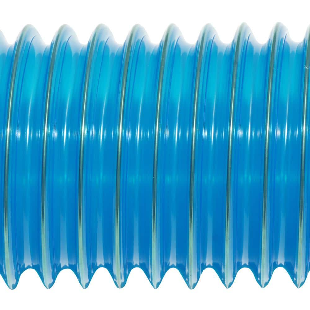 2 in. D x 25 ft. PVC Flexduct Coil Flexible Ducting in Blue - Hercitys