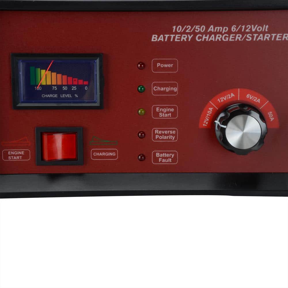 4.5 ft.12-Volt Car-To-Car Battery Booster with Engine Start and Heavy-Duty Copper Plated Clamps, Built-in Amp Meter - Hercitys