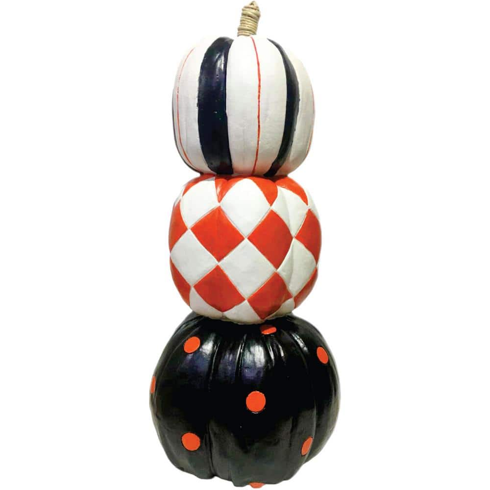30.5 in. Halloween Stacked Pumpkin Trio Decoration - Hercitys