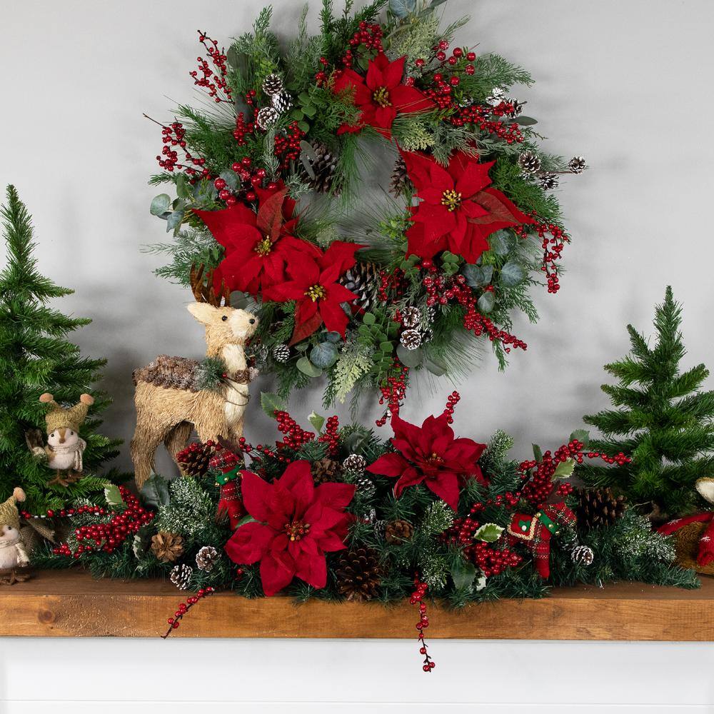 42 in. Unlit Dakota Red Pine Artificial Christmas Teardrop Swag with Pine Cones - Hercitys