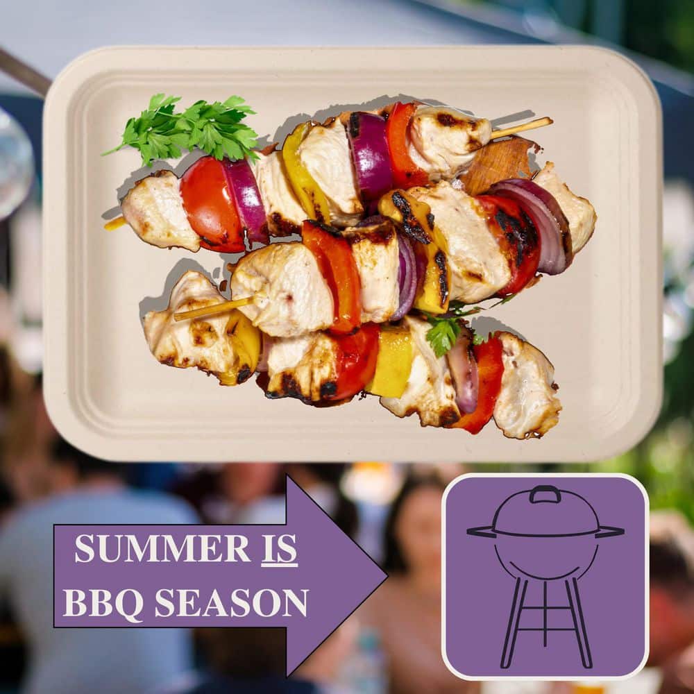 14 in. Compostable Disposable Paper Plate [50-Pack] - Hercitys