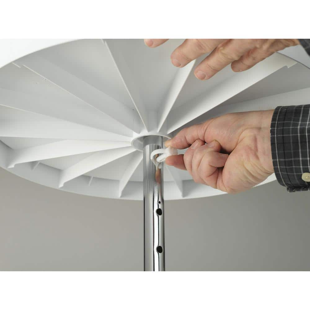 2-Shelf White 28 in. Lazy Susan Pie-Cut Polymer - Hercitys