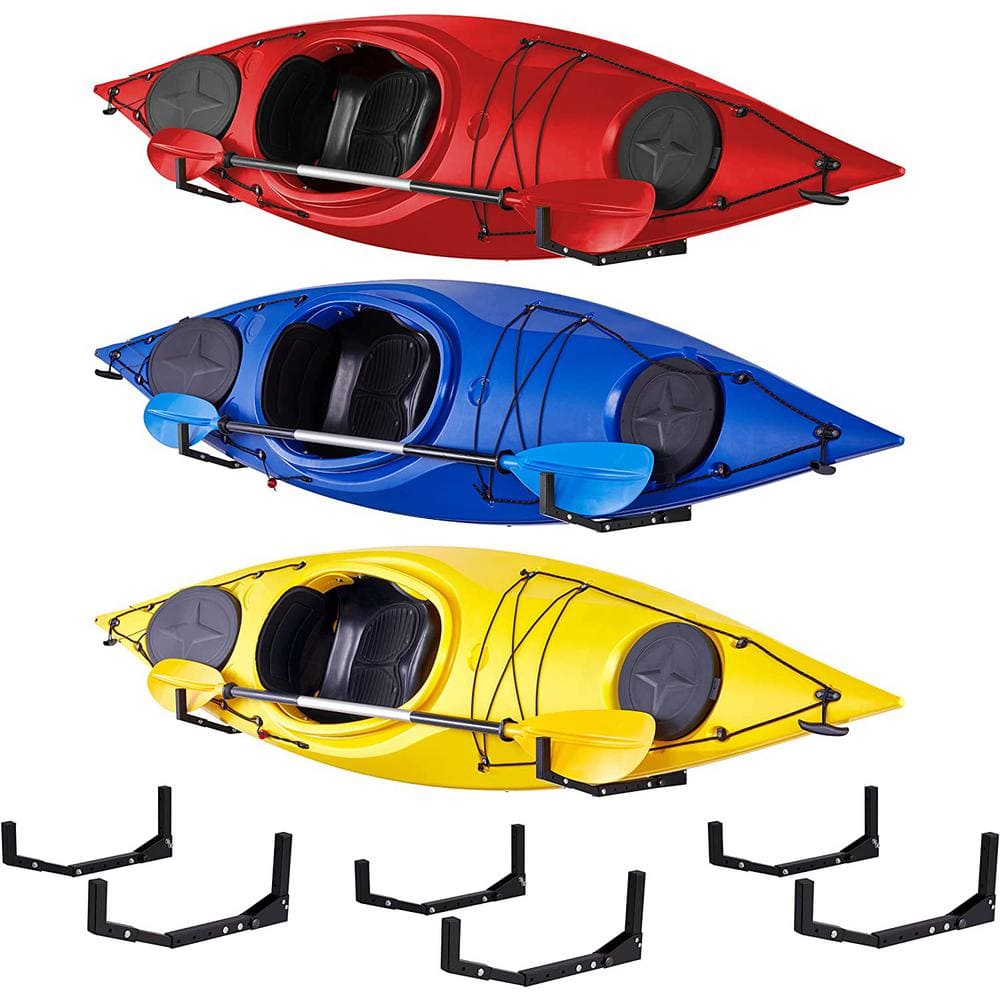 3- Kayak Wall Mounted Kayak Storage Rack, Heavy Duty Storage for Kayak’s and Canoe’s - Hercitys