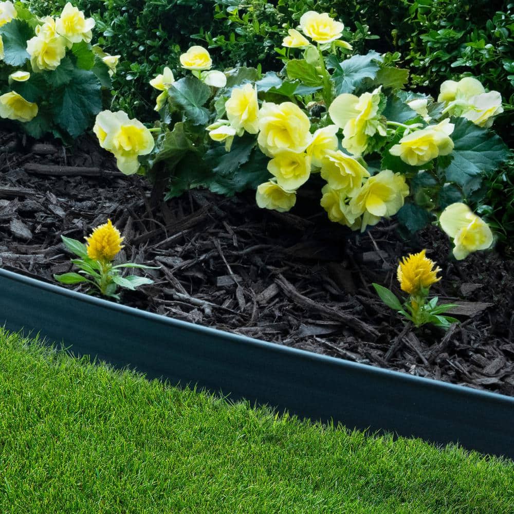 40 ft. L x 2.5 in. W x 4 in. H High Wall Black Plastic No-Dig Landscape Edging - Hercitys