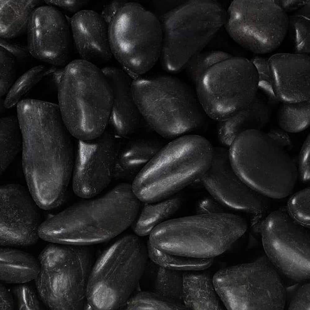 1 cm 20 lb. Mini Black Grade A Polished Pebbles - Hercitys