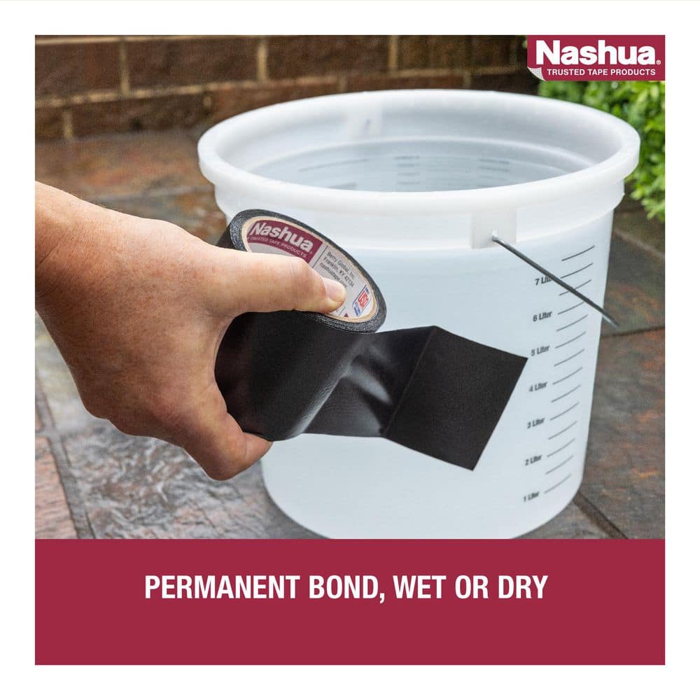 3 in. x 15 ft. (5 yds.) Aqua-Seal Waterproof Tape in Black - Hercitys