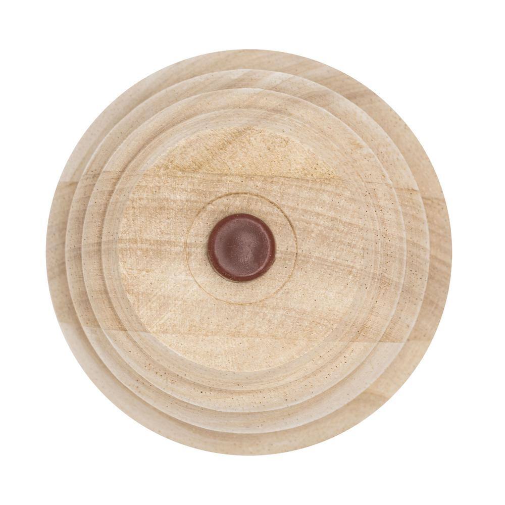 4 in. x 4 in. Unfinished Solid Hardwood Round Bun Foot (4-Pack) - Hercitys